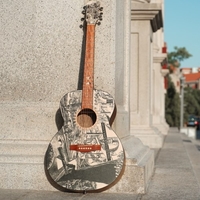 ALLGEMEINER SOUND Furnier-Akustikgitarre 41-Zoll-Vollformat-Folk-Gitarre Fichtenholzdecke Geschlossener Drehwirbel mit Gig Bag / Plektren / Truss Rod / Wischtuch für Jugendliche Erwachsene Anfänger Fortgeschrittene,  Walnussholzseite und -boden