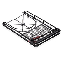 Alloy Dachgepäckträgergepäck mit 10-LED-Leuchten Bar Ersatzreifenrahmen für 1/10 RC Rock Crawler