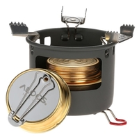 ALOCS Camping Outdoor-Geist Alkohol Burner Campingkocher Spiritus-Ofen Bracket Support Set