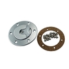 Aluminium Billet Gas Fuel Cell / Surge FuelTank Cap Unterputz 6 Schrauben Spiegel poliert Öffnung 35, 5 mm