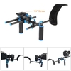 Aluminium-Legierung Video Schulter Halterung unterstützt Takelage Stabilizer mit 1/4" Screw Mount Slider 15mm Stab eingestellten Double-Hand-Griff C-förmigen Halter für DSLR Kamera Camcorder