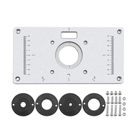 Aluminium Router Tisch Tischplatte für Trimmer Router DIY Holzbearbeitung Tischplatte mit Schrauben Router Tisch Montage Grundplatte ， 235 mm x 120 mm x 8 mm
