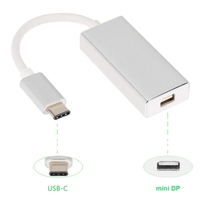 Aluminium USB 3.1 Typ-C-USB-C zu Mini Display MDP Mini DP 1080p HDTV-Naben-Adapter Datenkabel für neue MacBook 12 Google Chromebook Pixel