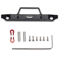 Aluminiumlegierung Frontstoßstange mit U-Ringen Anhängerkupplung Schäkel kompatibel mit Axial SCX24 AXI90081 1/24 RC Crawler Auto Upgrade Teile Zubehör