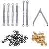 Aluminiumlegierung Gestänge Zugstangen-Gestänge-Set für 1/24 Axial SCX24 AXI90081 AXI00001 AXI00002 RC Auto Upgrade Teile