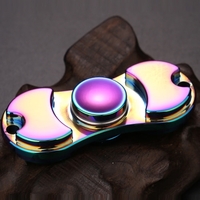 Aluminiumlegierung-Metall Finger Hand Fidget Spinner Spinning Toy Fokus Widget Angst Stress Relief Desktoy EDC Taschen-ADHD Kinder Erwachsene Bunte Regenbogen-Farben