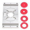 Aluminiumlegierung Router Tisch Einlegeplatte Trimmmaschine Gravierwerkzeug Flip Board mit 4 Ringen für die Holzbearbeitung