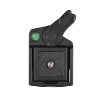 Aluminiumlegierung Stativkopf Clamp Adapter mit Schnellspanner QR Platte 1/4 Zoll Schraube Wasserwaage für Kamera DSLR Triopd Einbeinstativ Ballhead Kamera Zubehör