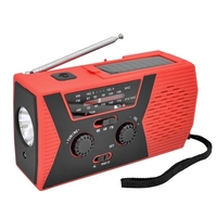 AM/FM & NOAA Notrufradio Handkurbelradio mit Taschenlampe für SOS Notruf Tragbare Solarradios Selbstbetriebenes AM/FM Radio mit 2000mAh Powerbank Handy-Ladegerät USB Wiederaufladbar Tolle Notversorgung (AAA Batterie nicht im Lieferumfang enthalten)