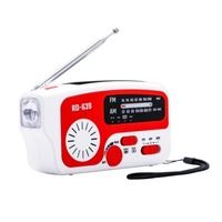 AM/FM-Notfallradio Handkurbelradio Wiederaufladbares Solarradio mit LED-Taschenlampe