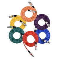 ammoon 2m / 6ft XLR Stecker zu Buchse Kabelstecker für Mikrofonmixer Lautsprecherverstärker Equalizer,  6er Pack in 6 Farben