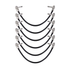 Ammoon 30cm / 12in Gitarren-Effektpedal Instrument Patchkabel 1/4 "Silber rechtwinklig schwarze PVC-Jacke,  6er Pack