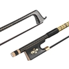 Ammoon 4/4 Violine Geige Bogen Ausgeglichen Golden Geflochtene Kohlefaser Runde Stick Ebenholz Frosch AAA Mongolei Schwarzes Rosshaar