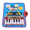 ammoon 70 * 45cm Elektronische Musikmatte Klavier- und Schlagzeug-Kit 2-in-1-Musikspielmatte Musikalisches Lernspielzeug für Kinder Kinder