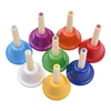 ammoon 8pcs Bunte Handglocke 8 Note Diatonische Metallhandglocken Set Tinkle Bells Percussion Instrument Spielzeug für Kinder Kinder
