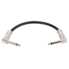 ammoon AC-10-15cm/0.5 Füße Guitar Patch Effekt Pedal Instrument Kabel 1/4 Zoll 6, 35 mm Silber rechtwinklige Stecker PVC