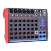 ammoon AG-8 Tragbarer 8-Kanal-Mischpult Digitaler Audiomischer + 48-V-Phantomspeisung Unterstützt BT / USB / MP3-Verbindung für Musikaufnahmen DJ Network Live Broadcast Karaoke