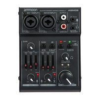 ammoon AGM02 Mini Mischpult für 2-Kanal-Soundkarten