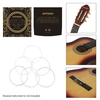 ammoon AGS-02 Classical Guitar Strings Transparent Nylon versilbertem Kupfer Normal Tension 6-Packung (0, 028-0, 045)