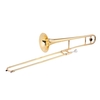 Ammoon Alt Posaune Brass Gold Lack Bb Ton B flach Wind Instrument mit Cupronickel Mundstück Reinigung Stick Case