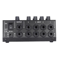 Ammoon AM-228 Ultra-kompakte Low Noise 8 Kanäle Metall Mono Stereo Audio Sound Mixer mit Netzteilkabel