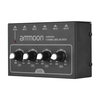 ammoon AMX04 Ultra-kompakter 4-Kanal-Stereo-Audio-Sound-Mixer Geräuscharm für Heimstudio-Aufnahmen Live-Streaming Karaoke-Online-Singen