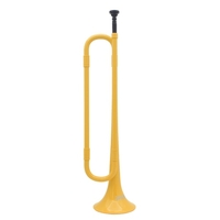 ammoon B Flat Bugle Cavalry Trompete Umweltfreundliche Kunststoff mit Mundstück für Band School Student
