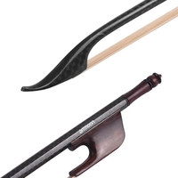 ammoon Barock 4/4 Violine Geigenbogen Kohlefaser Rundstab Schlangenholz Frosch Weiß Rosshaar Gut ausgewogen