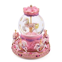 Ammoon Carousel Horse Spieluhr Schneekugeln Farbwechsel LED-Licht