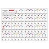Ammoon Colored Piano Keyboard Aufkleber für 37/49/61/88 Key Keyboards abnehmbare transparent für Kinder Anfänger Klavier Praxis lernen