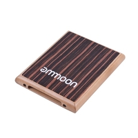 ammoon Compact Travel Box Drum Cajon Flachhandtrommel Schlaginstrument mit justierbarem Saiten Tragetasche