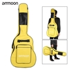 ammoon doppelte Riemen 5mm Padded 600D Big Case Cover Tasche Rucksack doppeltem Reißverschluss-Anti-Rutsch-Pads Unteres für 40" 41" Gitarre