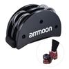 ammoon Elliptical Cajon Box Drum Companion Zubehörfuß Klingel Tambourine für Handschlaginstrumente Schwarz