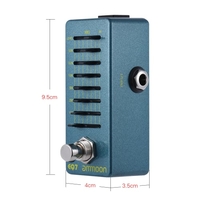 ammoon EQ7 Minigitarren Equalizer-Effekt-Pedal 7-Band-EQ Aluminiumgehäuse True Bypass
