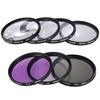 Andoer 55mm UV + CPL FLD ++ Close-up(+1+2+4+10) Objektiv Filter Kit mit Carry Pouch + Objektivdeckel + Kappe Halterung + Tulip & Rubber Objektiv Hauben + Objektiv-Reinigungstuch