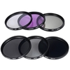 Andoer 58mm Lens Filter Kit UV + CPL + FLD + ND (ND2 ND4 ND8) mit Carry Pouch / Objektivdeckel / Objektivdeckel Halter / Tulip & Rubber Lens Hoods / Reinigungstuch