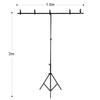 Andoer 5x2ft Einfarbiger Hintergrund Fotografie-Kit mit 5x2ft T-förmigem Hintergrund Verstellbarer Ständer 5 Federklemmen