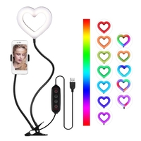 Andoer 6-Zoll-RGB-LED-Ringlicht 8W 3800K-6800K Helligkeit dimmbar