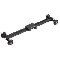 Andoer 60cm / 23, 6 "4 Räder Soundless Aluminiumlegierung Video Rail Track Slider Tabelle Dolly Auto Stabilizer Max. Belastbarkeit 6kg / 13.2Lbs für Canon Nikon Sony DSLR-Kamera Camcorder DV