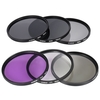 Andoer 72mm Lens Filter Kit UV + CPL + FLD + ND (ND2 ND4 ND8) mit Carry Pouch / Objektivdeckel / Objektivdeckel Halter / Tulip & Rubber Lens Hoods / Reinigungstuch