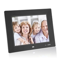 Andoer 8 Ultradünne HD TFT-LCD Digitaler Bilderrahmen Wecker MP3 MP4 Movie Player mit Remote Desktop