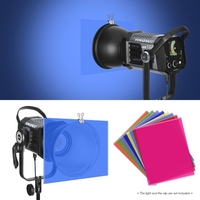 Andoer 8 Farben / Set PET Transparenter Gel-Beleuchtungsfilter 50 * 40 cm / 20 * 16 Zoll Farbige Overlays Getönte Korrekturgele Lichtfilter Plastikfolien für LED-Licht Studio Blitzlicht DJ Licht DJ