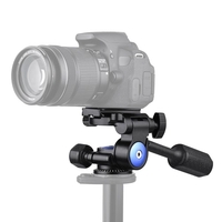 Andoer A-40 3-Wege-Kamera-Videokopf Aluminiumlegierung 360 ° Panoramischer fotografischer Dämpfkopf für Canon Nikon Sony für Stativ Monopod Slider Max. Laden Sie 5kg / 11Lbs