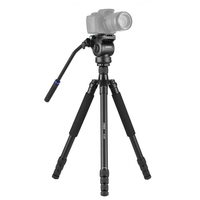 Andoer A-618 180cm / 71 "Multifunktions-Kamera-Stativ-Video-Monopod mit hydraulischer Dämpfungskopf-Unterstützung Niedriges Winkel-Makro Panorama-Fotografie Schießen für Canon Nikon DSLR für Sony A7 ILDC Aluminium-Legierungs-Stütze Max. 20kg / 
