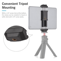 Andoer AD-03 Universal-Tablet-Telefon Stativhalterung Smartphone-Tablet-Halter-Klemme mit 1/4-Zoll-Schraubenloch Kaltschuhhalterung für Vlog-Live-Streaming-Selfie-Online-Video
