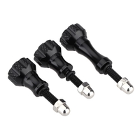 Andoer Aluminium Daumen Knopf Edelstahl Bolt Nut Schrauben Set für GoPro HD Hero 1 / 2 / 3 / 3 + / 4 schwarz