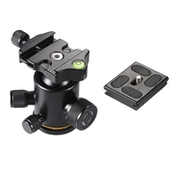 Andoer Aluminium Legierung Ball Head Kugelkopf max. Belastung 3KG mit Schnellverschluss-Platte 1/4" Schraube für Kamera Stativ Fuhrung