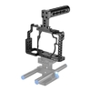 Andoer Aluminiumlegierung Kamera Cage + Top Handle + 15mm Rod Baseplate Kit