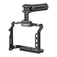 Andoer Aluminiumlegierung Kamerakäfig Kit mit Top Handle Grip Ersatz für Sony A7 IV