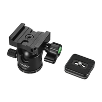Andoer C-10 Aluminiumlegierung Kamera Stativ Kugelkopf Mini Kugelkopf Low Schwerpunkt für Canon Nikon Sony DSLR ILDC Kameras max. Laden Sie 6kg Schwarz